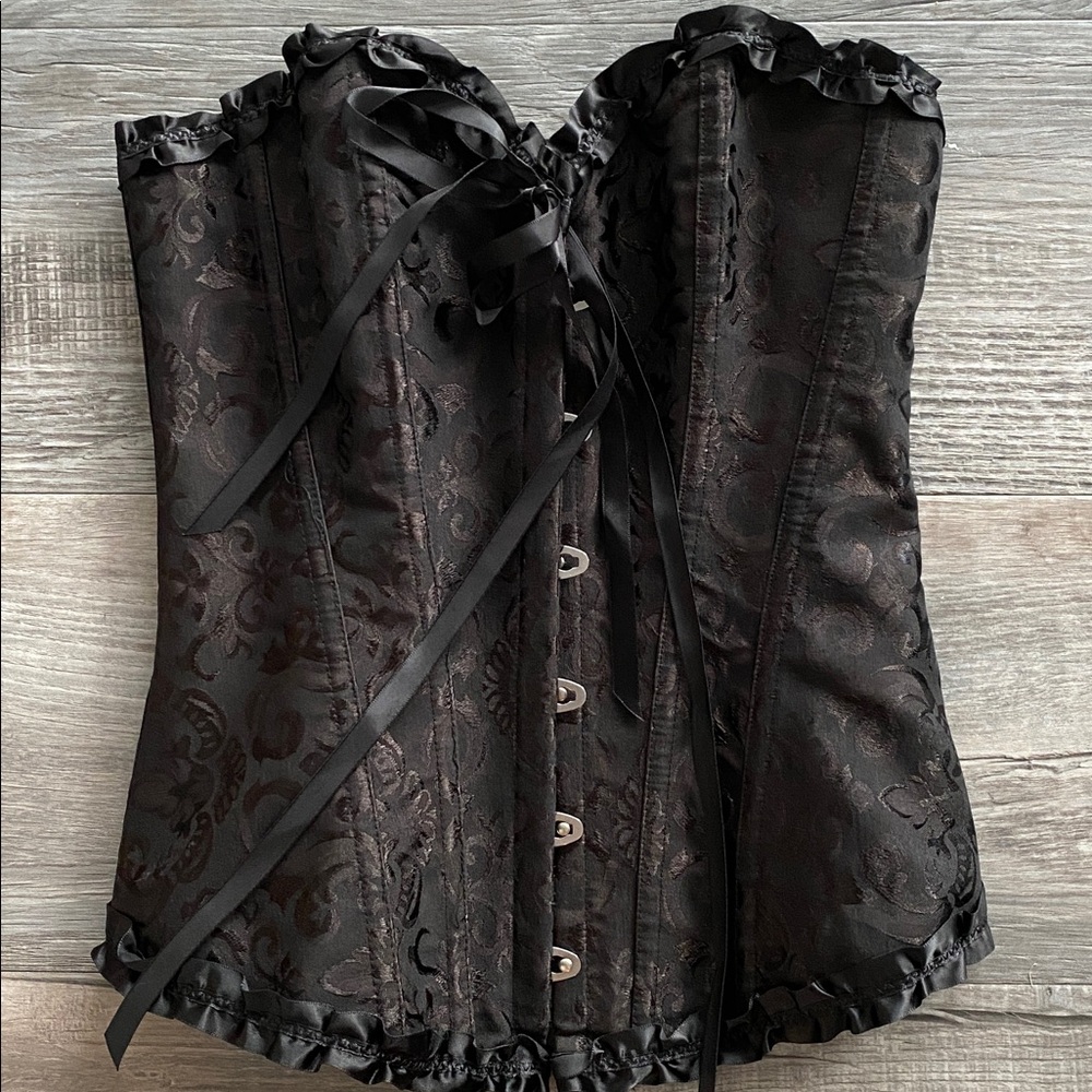 Black Corset Top Lingerie NWOT SEXY Costume - Picture 2 of 7